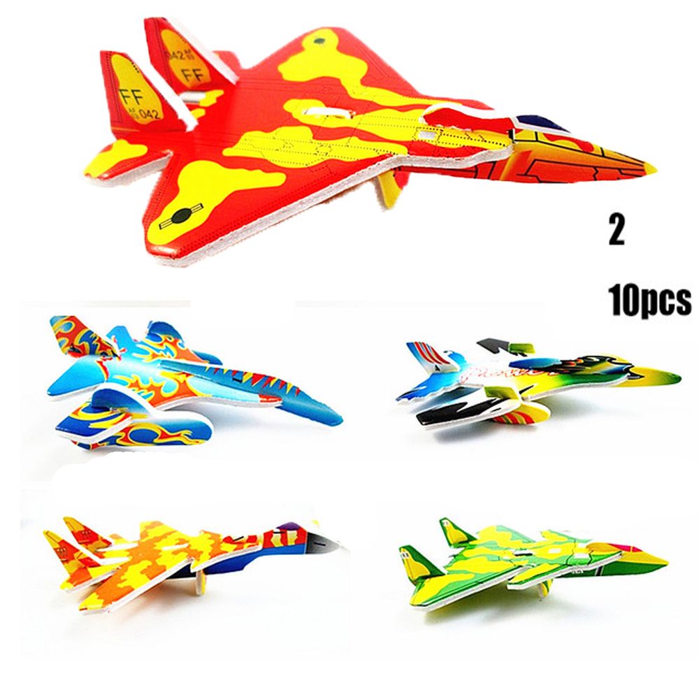 Model Airplane Plastic - 10pcs Color Randomly 3D Assembly Children
