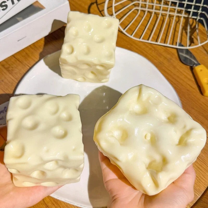Taba Squishy Cheese Cube Stres - Fidget Cube Original review and price