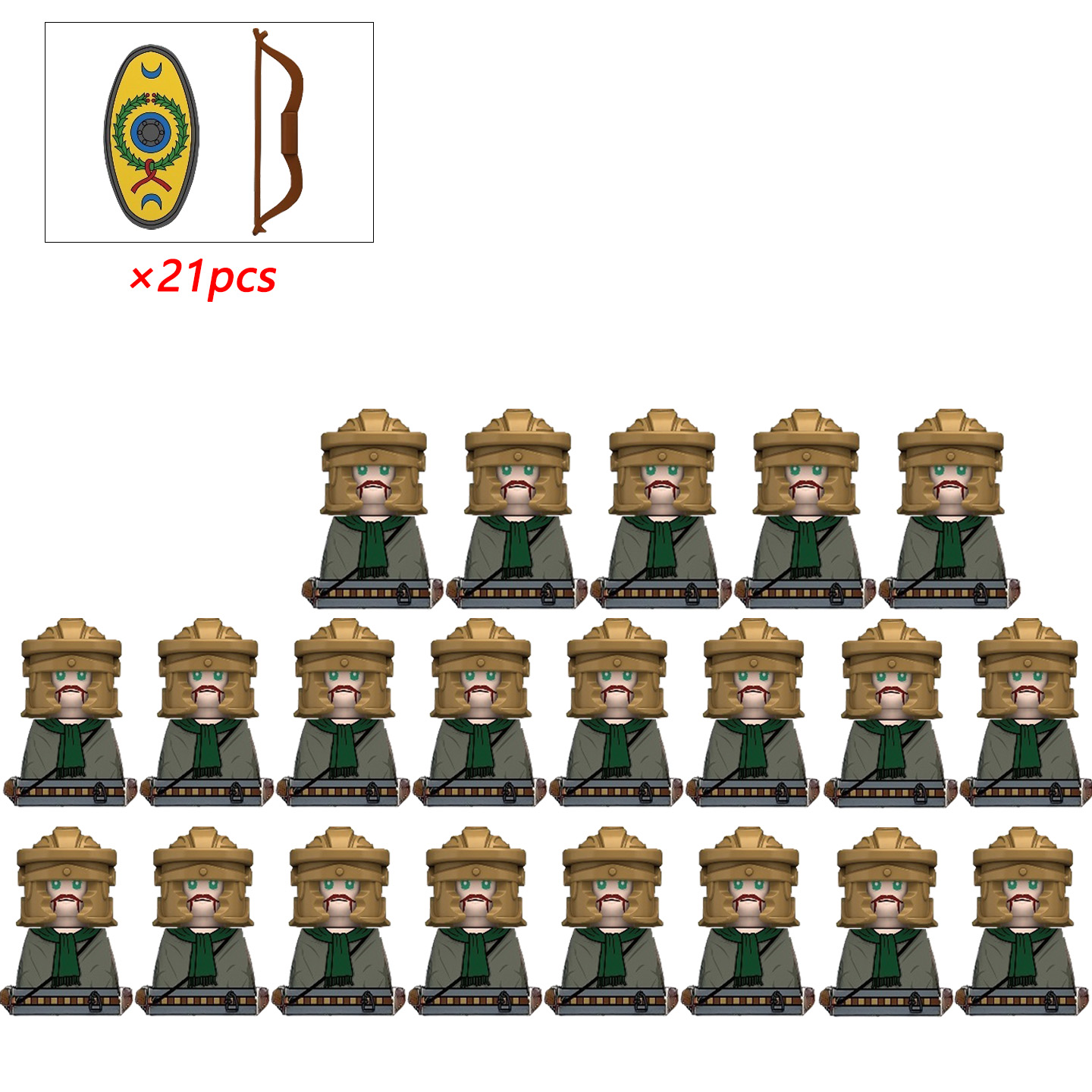 21pcs MOC Creative Medieval Ki - Lego Minifigure Holder review and price